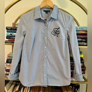Tommy Hilfiger Striped Monogram Button-Down Shirt 💙